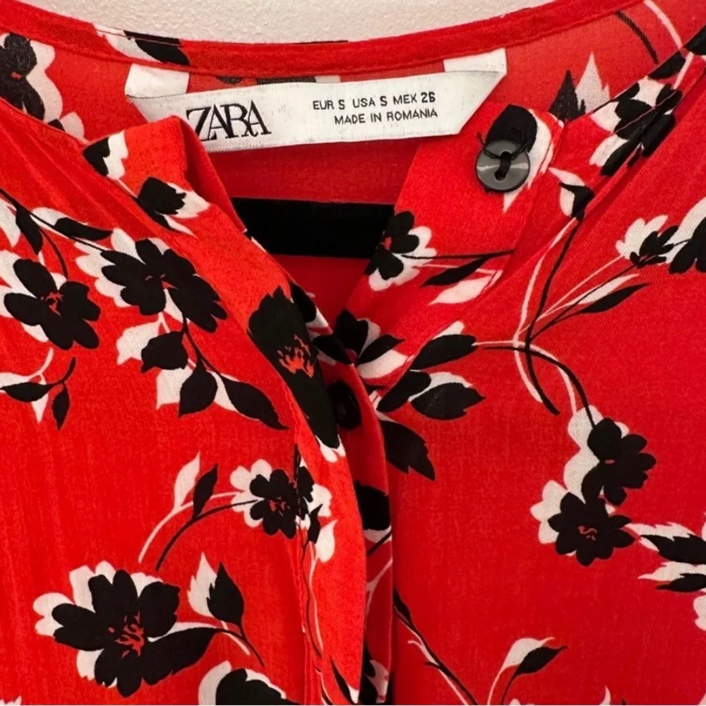 Zara Floral Red Maxi Dress - Picture 6 of 6